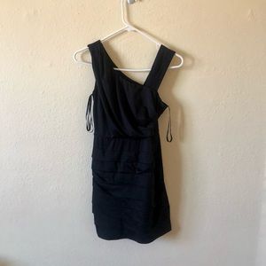 PAPAYA BLACK BODYCON MINI DRESS